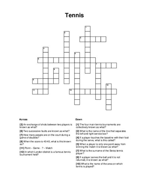 Enter the length or pattern for better results. . 60 set in tennis lingo crossword